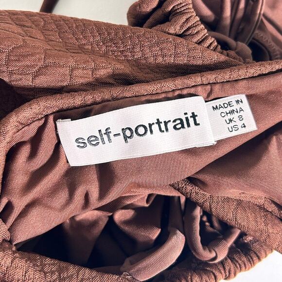 Self-portrait RS22-606 SNAKE TESTURED TIED ONEPIECE SWIMSUIT - Picture 5 of 8